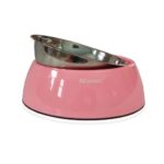 Μπολ Φαγητού Διπλής Χρήσης Για Σκύλο Χρώμα Ροζ Deluxe Dual Bowl Pink M 350/450 Ml