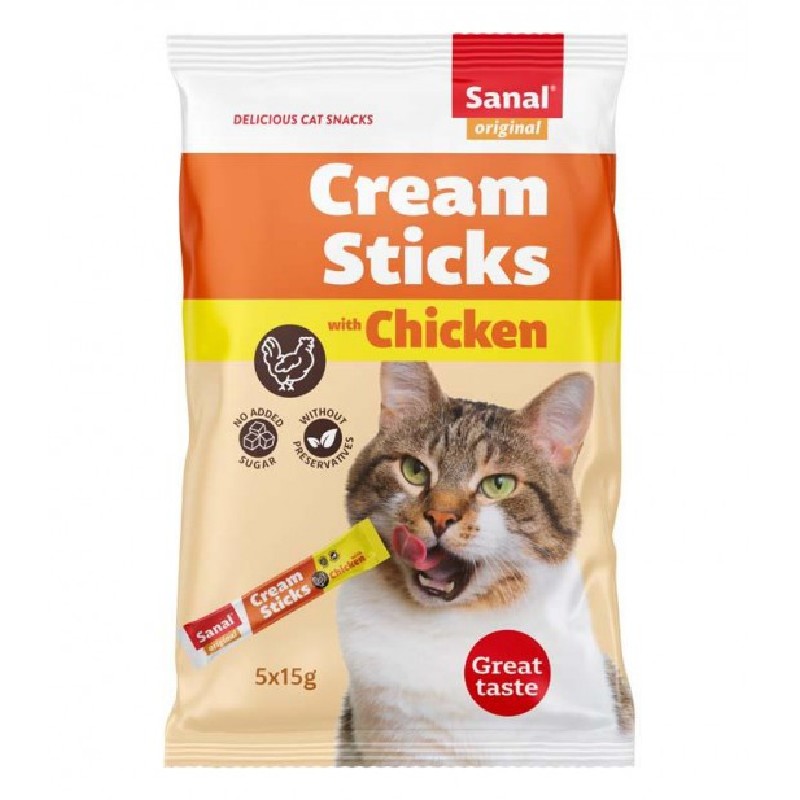 Το Sanal Cream Sticks Για Γάτες