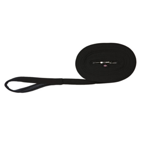 Trixie Tracking Οδηγός Πλακέ με Μαλακή Θηλιά Χειρός Μαύρο 5m/20mm