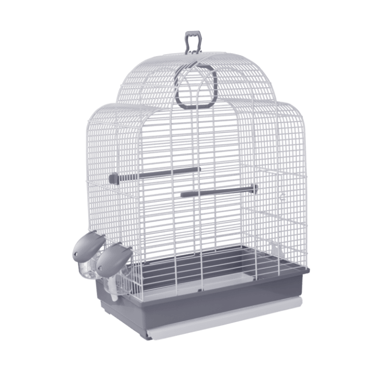 Κλουβί για καναρίνια & μικρούς παπαγάλους λευκό 39x25,5x54cm