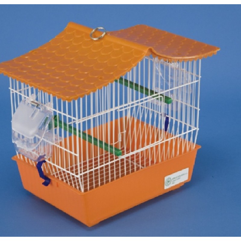 Κλουβί Ωδικών Πτηνών Με Πλαστική Άσκεπη Πορτοκαλι