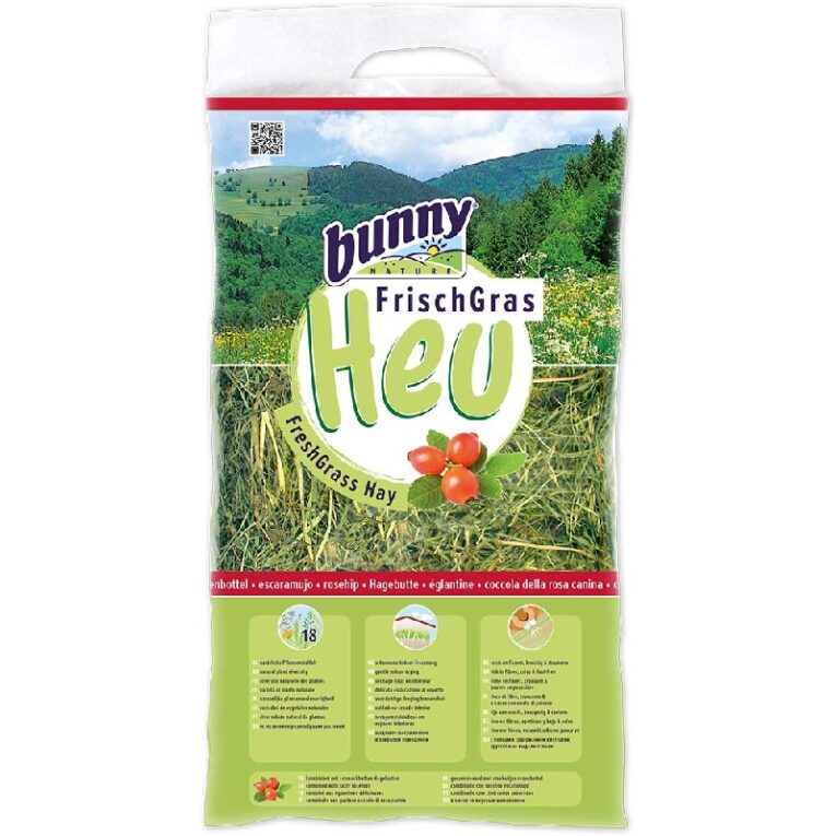 Χόρτο Bunny Nature Fresh Grass Hay & Άνθη Άγριου Τριαντάφυλλου 500gr