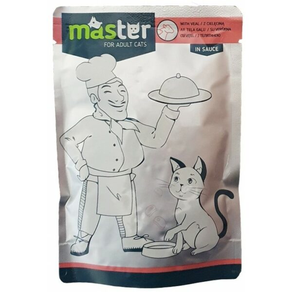 Master Adult Cat Veal Μοσχαρι In Sauce 80Gr