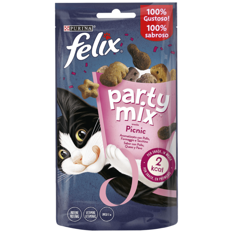 PETHELLAS_Felix Party Mix Snack Τροφή Γάτας Κοτόπουλο Τυρί Γαλοπούλα 60gr (2)