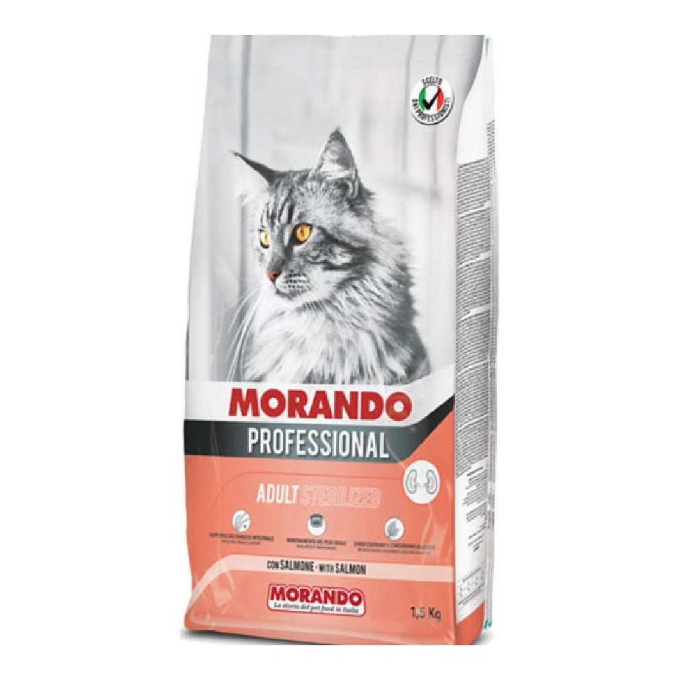 Pethellas Ξηρά Τροφή Γάτας Morando Pro Cat Sterilized Salmon 15Kg