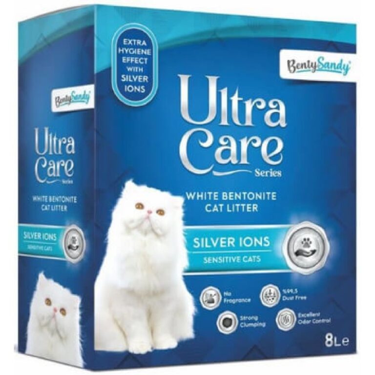 pethellas_Άμμος υγιεινής γάτας Bentysandy ultra care 8lt για ευαίσθητες γάτες, χωρίς άρωμα