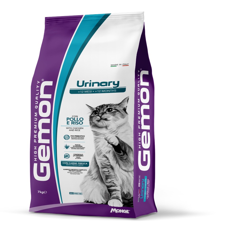 ΞΗΡΑ ΤΡΟΦΗ GEMON URINARY ΜΕ ΚΟΤΟΠΟΥΛΟ ΚΑΙ ΡΥΖΙ 7kg - Pet Hellas