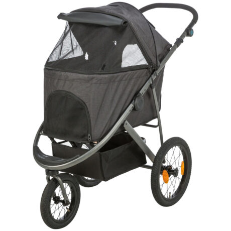 Trixie Buggy Καρότσι Μεταφοράς Σκύλου Μαύρο/Γκρι έως 20kg 60×112×120cm