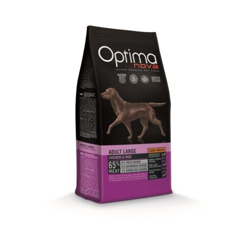 Optima Nova Adult Large Chicken & Rice Ξηρά Τροφή Σκύλου με Κοτόπουλο & Ρύζι 12kg