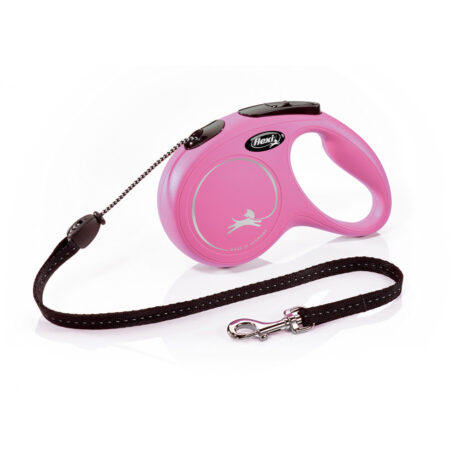 Flexi Classic Long Αυξομειούμενος Οδηγός Κορδόνι 8m έως 12kg Ροζ Small
