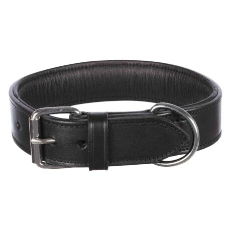 Trixie Active Περιλαίμιο Δερμάτινο Φαρδύ Μαύρο με Κουμπιά Large/XLarge 55-65cm/40mm