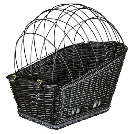 Trixie Καλάθι Ποδηλάτου Ψάθινο για Σχάρα Μαύρο 35x49x55cm