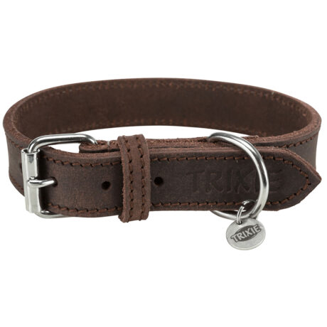 Trixie Rustic Περιλαίμιο με Παχύ Δέρμα Καφέ Medium/Large 42-48cm/25mm
