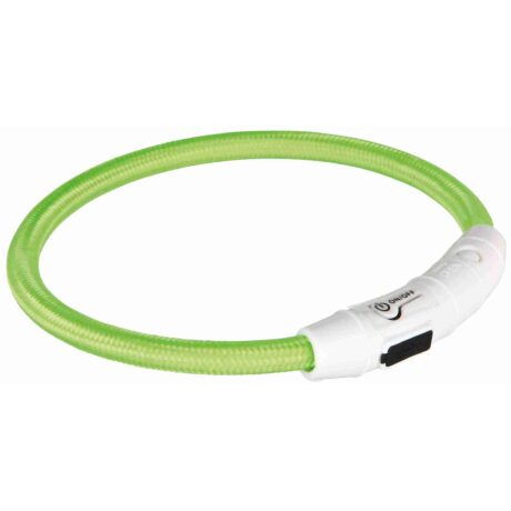 Trixie Λαμπερό Κολάρο Φακός Δακτύλιος USB Small/Medium Πράσινο 40cm/8mm