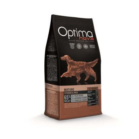 Optima Nova Mature Chicken & Rice Ξηρά Τροφή Σκύλου με Κοτόπουλο & Ρύζι 12kg