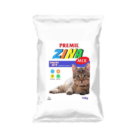 Premil Cat Food Zina Mix Poultry Ξηρά Τροφή Γάτας με Πουλερικά 15kg