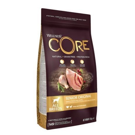Wellness Core Senior All Breeds Ξηρά Τροφή Σκύλου Γαλοπούλα & Κοτόπουλο Χωρίς Σιτηρά 10kg