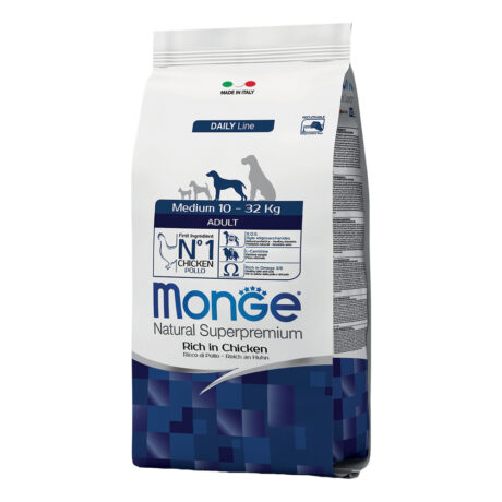 Monge Adult Medium Ξηρά Τροφή Σκύλου Κοτόπουλο 12kg