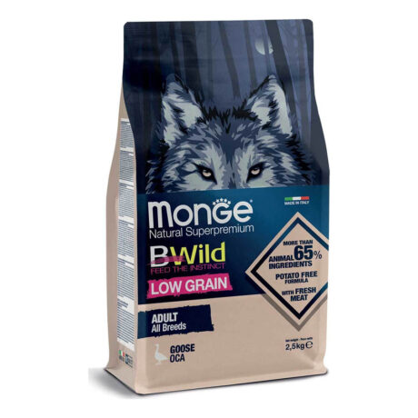 Monge BWild Low Grain All Breeds Adult Ξηρά Τροφή Σκύλου με Χήνα 12kg