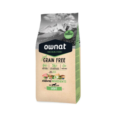Ownat Just Grain Free Light Ξηρά Τροφή Σκύλου Χωρίς Σιτηρά με Κοτόπουλο 14kg