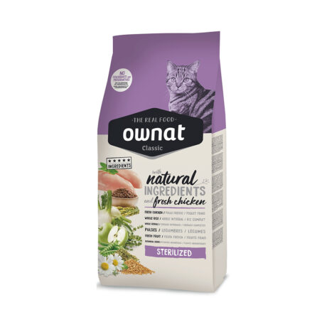 Ownat Classic Sterilised Ξηρά Τροφή για Γάτες με Κοτόπουλο 15kg
