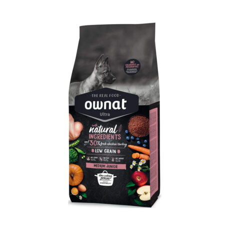 Ownat Ultra Medium Junior Ξηρά Τροφή Σκύλου με Κοτόπουλο & Γαλοπούλα 14kg