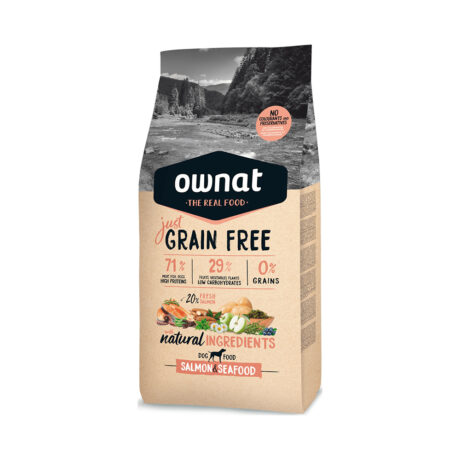 Ownat Just Grain Free Adult Ξηρά Τροφή Σκύλου Χωρίς Σιτηρά με Σολομό & Θαλασσινά 14kg