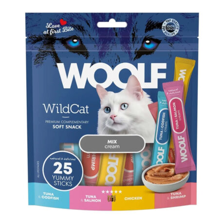 Woolf Wildcat Mix Κρεμώδες Λιχουδιές 25x14gr