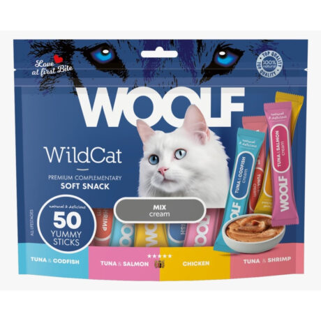 Woolf Wildcat Mix Κρεμώδες Λιχουδιές 50x14gr