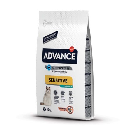 Advance Cat Adult Sensitive Sterilized Salmon Ξηρά Τροφή Γάτας με Σολομό 10kg