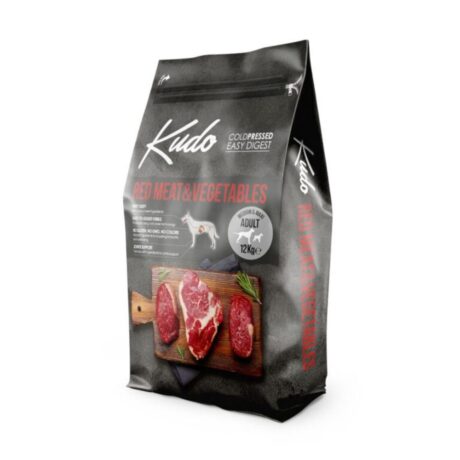 Kudo Adult Medium & Maxi Red Meat & Vegetables Ξηρά Τροφή Σκύλου με Βοδινό & Χοιρινό 12kg (+ 2 Δώρο)