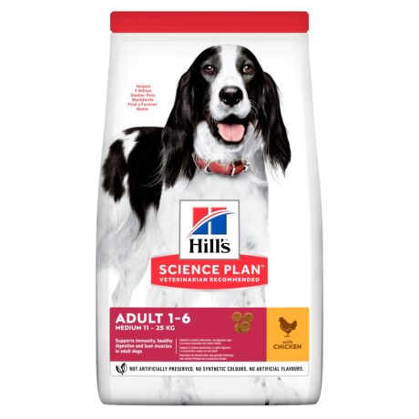 Hill's Science Plan Adult Medium Ξηρά Τροφή Σκύλου Κοτόπουλο 14kg