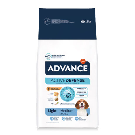 Advance Dog Light Medium Ξηρά Τροφή Σκύλου με Κοτόπουλο 12kg