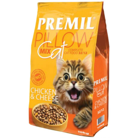Premil Pillow Mix Cat Chicken and Cheese Ξηρά Τροφή Γάτας με Κοτόπουλο & Τυρί 10kg