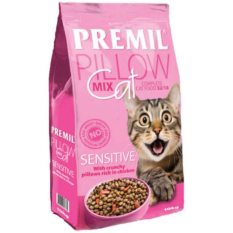 Premil Pillow Mix Cat Sensitive Ξηρά Τροφή Γάτας με Κοτόπουλο 10kg