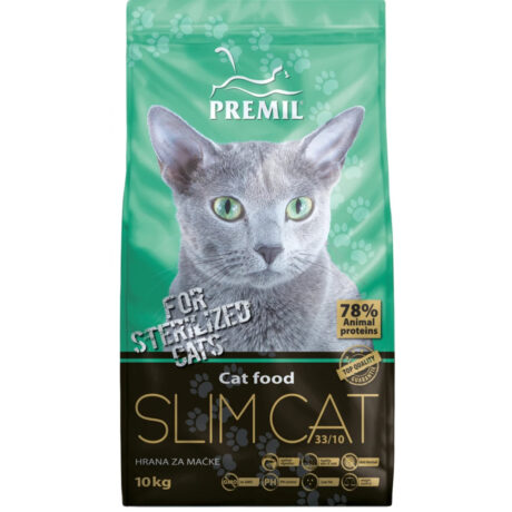 Premil Super Premium Slim Cat Ξηρά Τροφή Γάτας με Πουλερικά 10kg