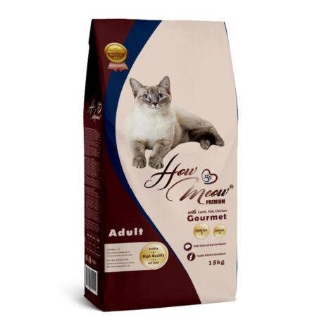 How Meow Gourmet Ξηρά Τροφή Γάτας με Διάφορα Κρέατα 15kg