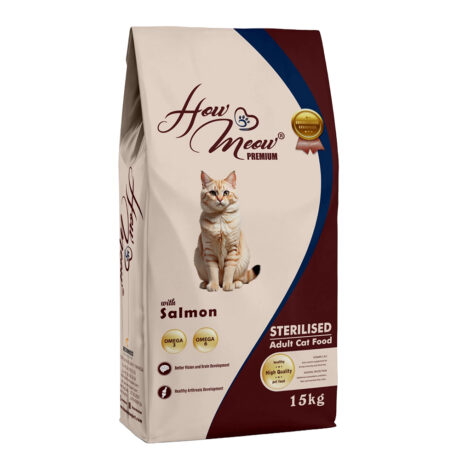 How Meow Sterilised Ξηρά Τροφή Γάτας με Σολομό 15kg