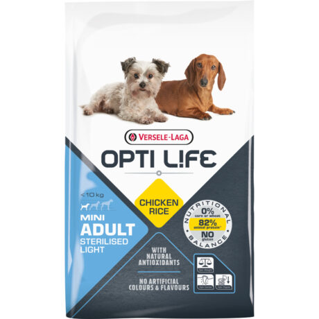 Opti Life Adult Light Mini Chicken & Rice Ξηρά Τροφή Σκύλου 2.5kg