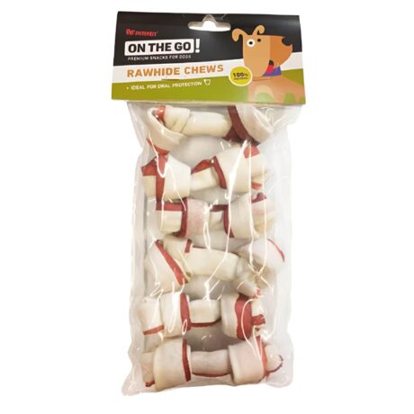 On The Go Double Col Knotted Bone Φυσικό Χρωματιστό Κόκκαλο Κόμπος 8cm 15-20gr 6τμχ