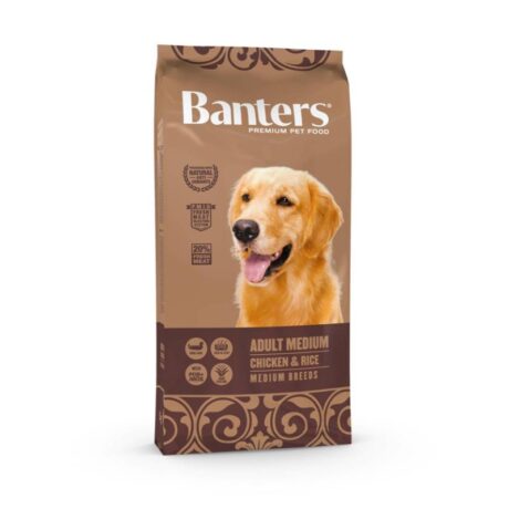 Banters Adult Medium Chicken & Rice Ξηρά Τροφή Σκύλου με Κοτόπουλο & Ρύζι 15kg