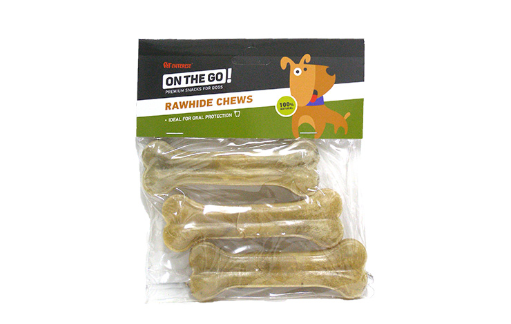 ON THE GO natural pressed bone 5” 55-60g 3 PCS