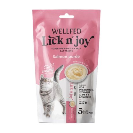 Wellfed Λιχουδιά Γάτας Πουρές Σολομού 70gr