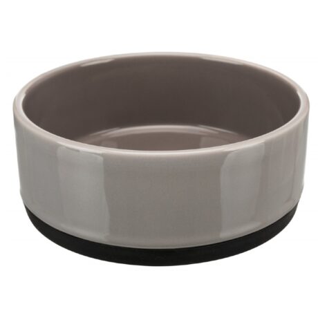 Trixie Πιάτο Κεραμικό με Λαστιχένια Βάση Γκρι 750ml/16cm