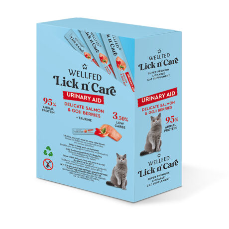 WellFed Lick 'n' Care Urinary Aid Λιχουδιά για Γάτες με Σολομό & Goji Berries 15gr