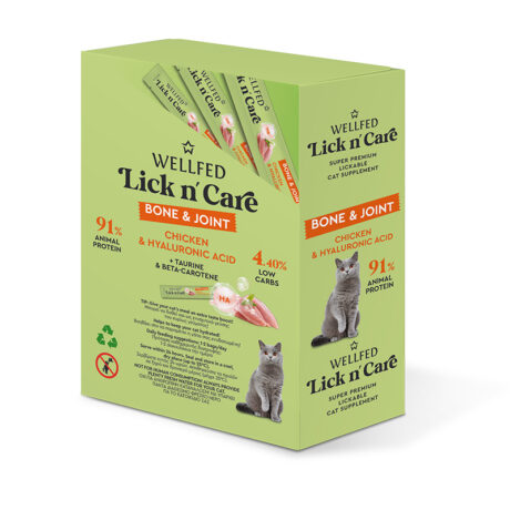 WellFed Lick 'n' Care Bone & Joint Λιχουδιά για Γάτες με Κοτόπουλο & Υαλουρονικό Οξύ 15gr