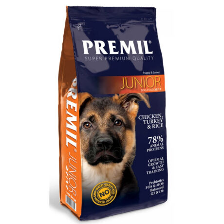 Premil Junior Chicken Turkey & Rice Ξηρά Τροφή Σκύλου με Γαλοπούλα & Ρύζι 15kg