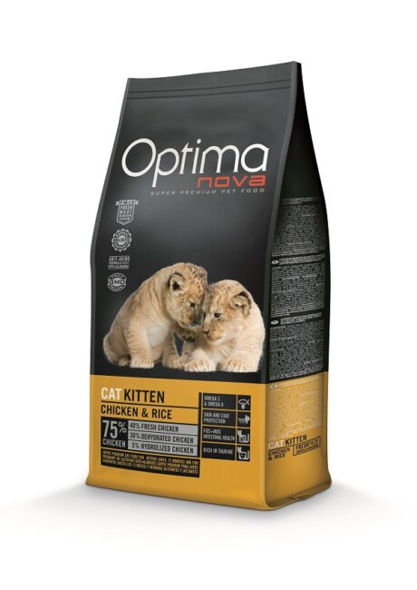 Optima Nova Kitten Ξηρά Τροφή για Γατάκια Κοτόπουλο & Ρύζι 2kg