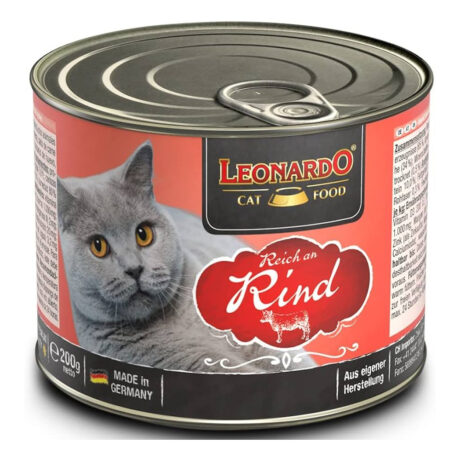 Leonardo Beef Κονσέρβα Γάτας με Πατέ Βοδινό 200gr