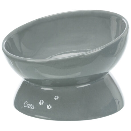 Trixie Μπολ Γάτας Φαγητού & Νερού Γκρι Υπερυψωμένο 350ml/17cm